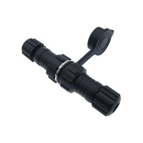 5-teiliger wasserdichter QL16-7P-Stecker für die Luftfahrtindustrie, 16-mm-Metallstecker mit Schutzkappe aus Gummi