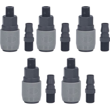 5 Pièces Connecteur Rapide Auto-Blocage Type C pour Tuyau, Équipement Machines et Électronique (SM+PM-20) (1/5)