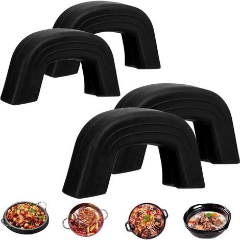 Set di 4 guanti da forno in silicone Lntyq - Protezioni per le dita resistenti al calore per pentole, padelle, teglie da forno, wok - Accessorio essenziale per cucinare in sicurezza (1/5)