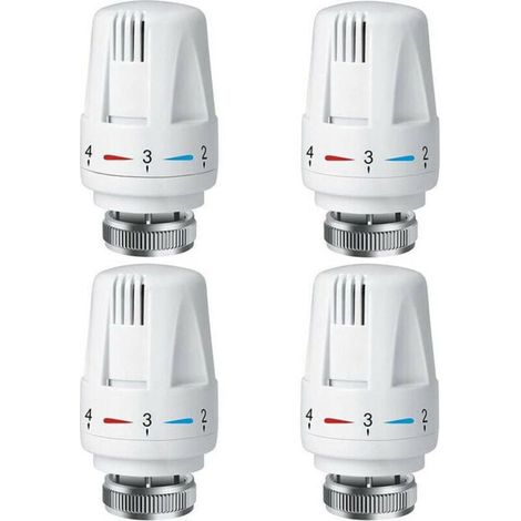 4 Pièces Tête Thermostatique Radiateur M30 x 1 5 Vanne Système Chauffage (1/4)