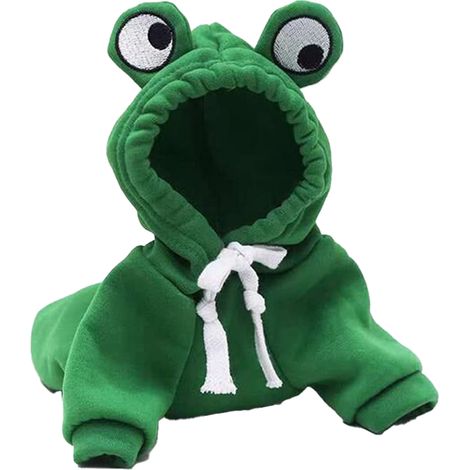 Sweat à capuche pour chien - Pull basique pour chien, veste chaude et mignonne en forme de grenouille, vêtements pour animaux, vêtements pour temps froid, manteau pour chat, chiots de petite et moyenn (1/5)