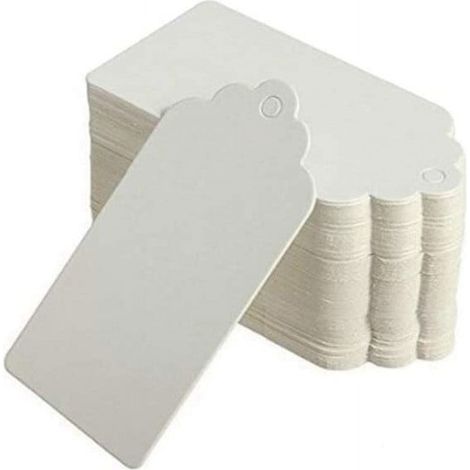 Etiquettes Accrochables En Papier Kraft - Sans Impression - Trou Pré-percé - Pour Cadeaux Mariage Noël Saint-Valentin - Lot De 100
