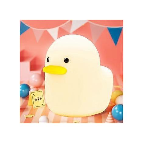 2024 Neues LED-Enten-Nachtlicht für Kinder, USB-wiederaufladbare Silikon-Nachtlampe, niedliche Tier-Nachttischlampe mit