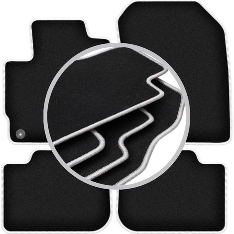 Tapis de sol Carlux argentés pour : Mitsubishi Colt VII hatchback (2008-2012) (1/5)