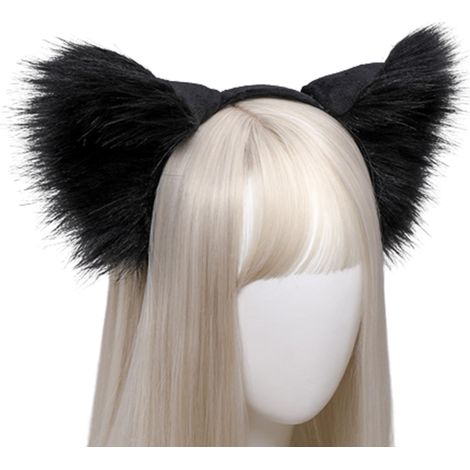 Oreilles En Fourrure Fausse - Bandeau Pour Cheveux - Accessoire Costume Fête Halloween Noël Carnaval - Unisexe - 1 Pièce (1/5)