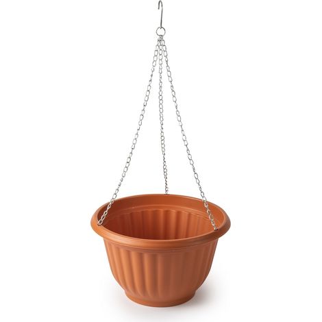 Macetero Colgante de plástico 25 cm Marron