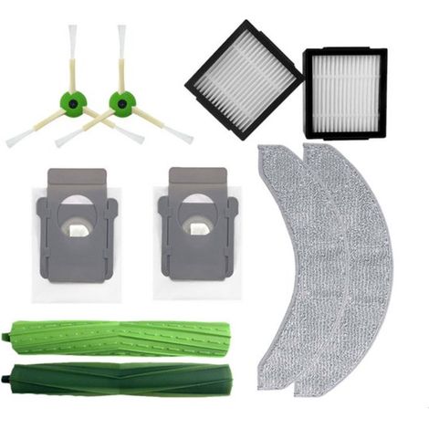 Adecuado (10 Repuestos compatibles aspiradoras robot iRobot Roomba Combo j7, Combo j7+, Combo j9+, Combo 10 Max, cepillo goma, 10 piezas (1/5)