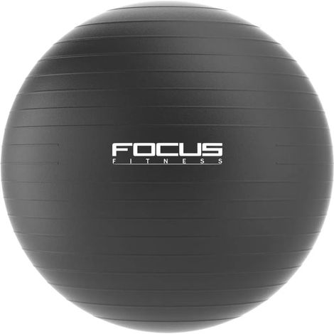 Ballon de gym Focus Fitness - Noir - 55 cm (1/5)