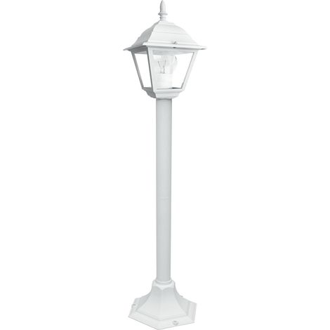 "Paletto per esterno ROMA bianco con diffusore in vetro (1xE27) IP44" (1/2)