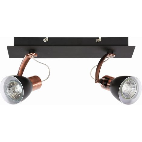 Plafoniera Candellux Markus 2xGU10 nero rame metallo