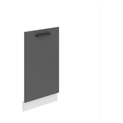 Belini Frontblende für Geschirrspüler PZ. Frontblende Geschirrspüler 45 cm Breite. Frontplatte für Spülmaschine mit Griff, Silber matt (1/4)