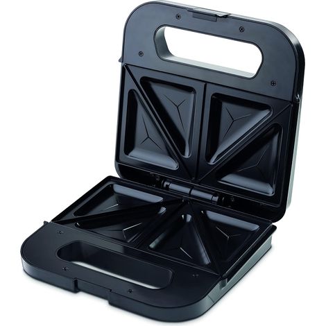 SW7870 Delish Appareil Croque Monsieur et à Sandwich, 900W, Plaques Antiadhésives, 2 Sandwichs, Sans BPA, Inox/Plastique (1/4)