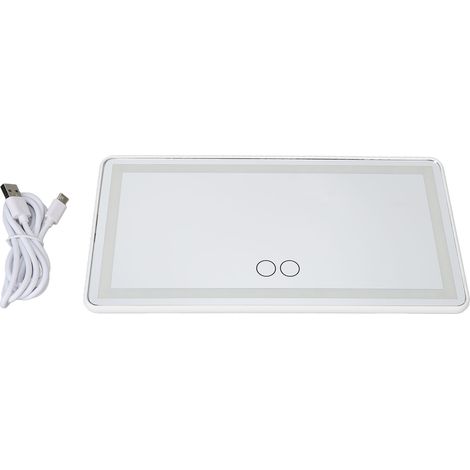 Miroir de Visage pour Voiture 4 Faces, Bandes Lumineuses LED Haute Définition, Commande Tactile Universelle, Lumière Blanche Cosmétique (1/5)