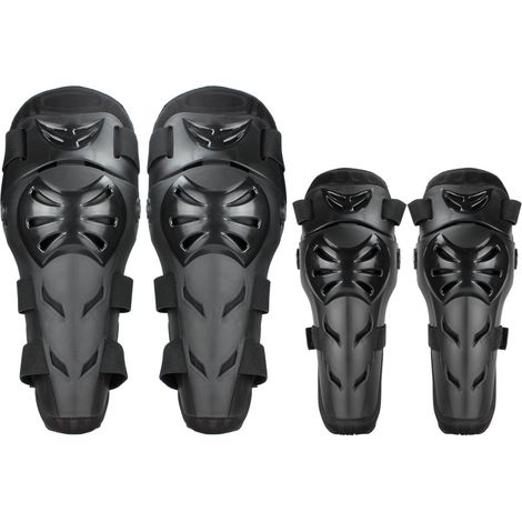 4 Pcs Moto Genou Coude Protecteur Motocross Racing Genou Garde Pads Équipement de Protection pour les Adultes (Noir) (1/5)