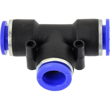 Connettore automatico per tubo flessibile PU/PE tipo T Ø 6 mm (50/100/1000) (1/2)