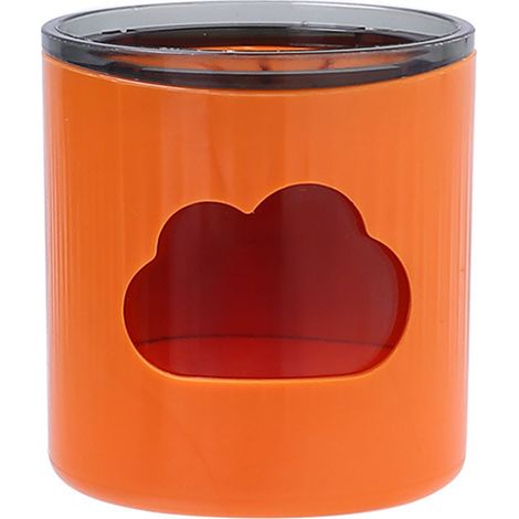 Support Brosse à Dents Électrique Mural Sans Perçage, Porte-Brosse en ABS/PS avec Drainage Rapide, Design Moderne Orange (1/5)