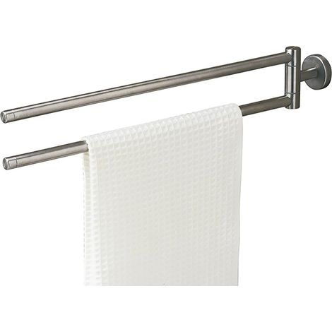 Tiger Handtuchhalter 2 armig Wand Boston, Handtuchstange zweiarmig zum Bohren, Edelstahl gebürstet (1/5)