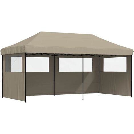 Tente de réception gris-brun, 292 x 580 x 315 cm, toile Oxford. (1/5)