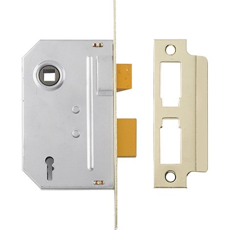 Yale P-M246-CH-63 Recessed Double-Lock Door Lock with Visual Pack, Suitable for Interior Doors, Polished Chrome Finish, 2.5 Inches / 64 mm (1/2)