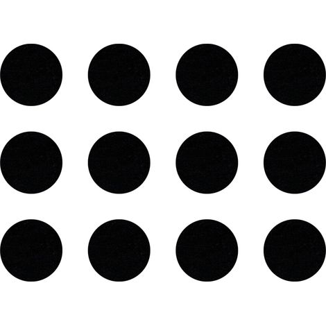 12x Cache vis adhésif autocollant diamètre 40mm protection bouchon trou obturateur meuble table chaise maison, Noir (1/4)