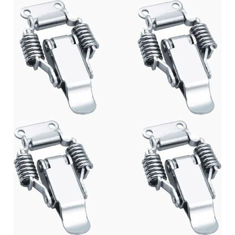 4 Pièce Verrou de Tension, Serrure à levier de verrouillage de boîte, Fermeture à Ressort Loquet, Serrure Tension En Acier Inoxydable (1/5)