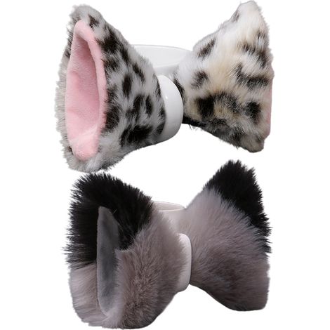 Paire de pinces à cheveux oreilles de chat, accessoire de déguisement renard/chat pour Halloween et Noël (1/5)