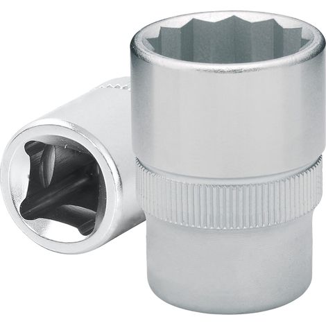 Llave de vaso 1/2" corto 12 caras, medida 20mm (1/4)