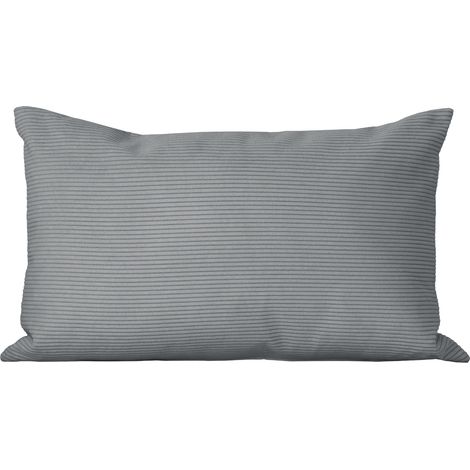 Rechteckiges Kissen 30x50cm Cord grau Dune