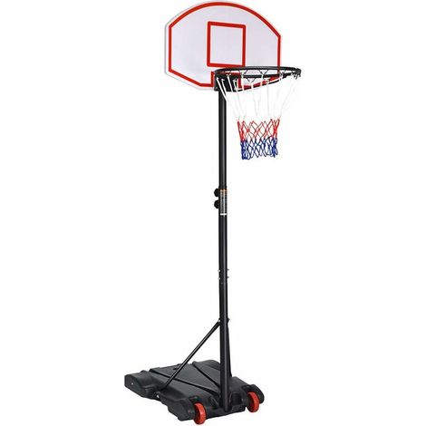 GOPLUS Panier de Basket Reglable en Hauteur de 179cm a 200 cm Noir Panier de Basket Ball pour Enfants et Adultes (1/6)