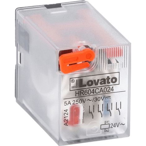Relais industriel Lovato hr604ca024 24VAC 5A (1/5)