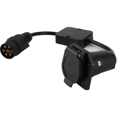 Adaptateur de câble pour feu de remorque, convertisseur prise européenne 7 broches vers fiche américaine 7 voies (1/5)