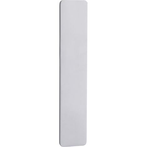 Heracles – Plaque simple aluminium argent pour placard – Entraxe 195 mm – Épaisseur 40-50 mm – Dimension 224 x 42 x 7 mm – BHIONNA63