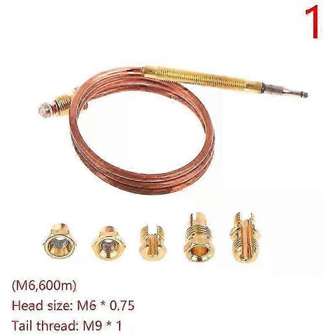 Un kit de remplacement de thermocouple M6 60CM, compatible avec les cuisinières à gaz, les chaudières et les chauffe-eau. (1/5)