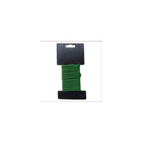Cordon de support pour plantes, en fil de fer plastifié, 3,5 mm x 20 m, pour jardinage et horticulture. (1/5)