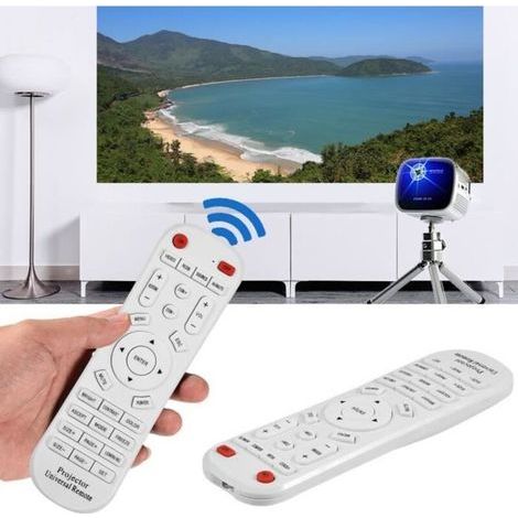 Télécommande universel blanc pour projecteur (1/4)