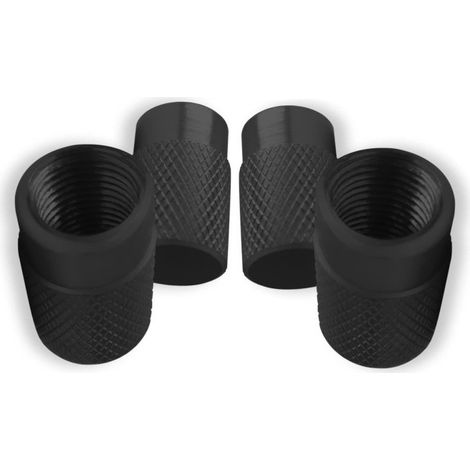 4er-Set Aluminium-Ventilkappen für Reifen, schwarz FLZ.RAZ295