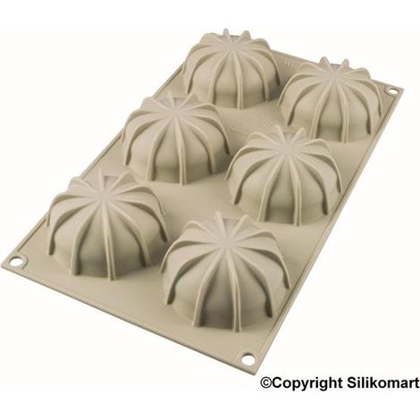 Silikomart Mini Goccia Silikonform Grau 6 Vertiefungen