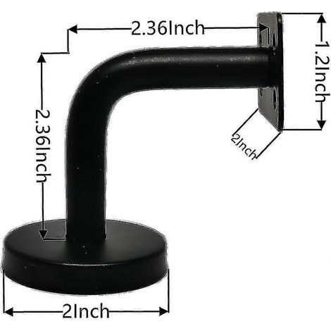 Lot de 6 supports de main courante d'escalier en acier inoxydable, support de rampe d'escalier robuste, supports de rampe pour F (1/4)