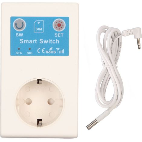 Prise Intelligente avec Contrôle par SMS, Télécommande Mobile, Rappel de Coupure et EU Plug 110‑250V (1/5)