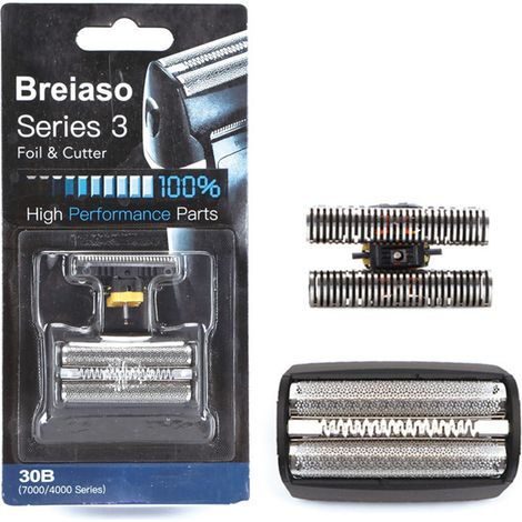 Grille et bloc-couteau de rechange pour rasoirs électriques - 30B (Compatible avec Braun Series Grille et bloc-couteau de rechange pour rasoir électrique - 32S (Carte noire) (Compatible avec Braun Ser (1/3)