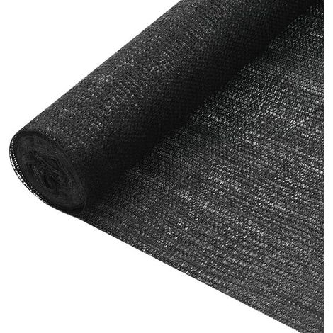 Toile de séparation noire pour occultation, 1,2 x 10 mètres, PEHD, 75 g/m²