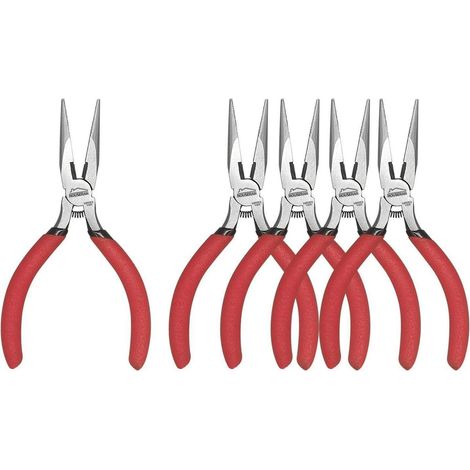 Spitzzangen-Set 5-teilig 127 mm Mini mit Seitenschneider (1/5)