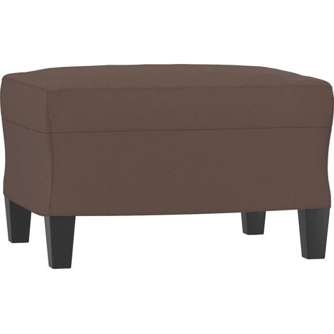 Sgabello poggiapiedi fine letto 60 x 50 x 41 cm PVC marrone DEC030413