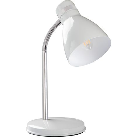 Lampe bureau Zara blanc/chrome, interrup. E14 10W Kanlux (1/2)