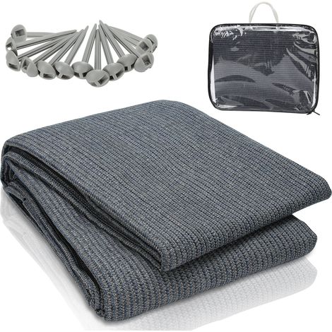 Jiubiaz Tappeto per tenda 250x550 cm HDPE PEHD Morbido per piedi nudi