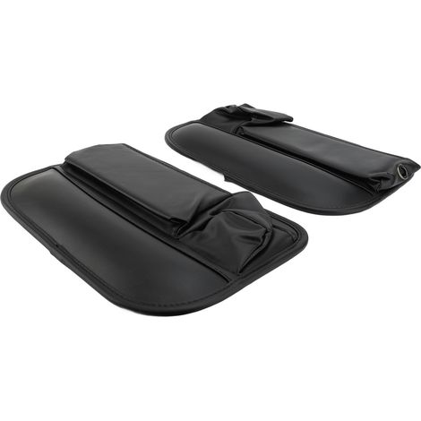 Organisateur de remplissage d'espace de siège de voiture, boîte de rangement latérale multifonctionnelle pour téléphones lunettes clés cartes conducteur + passager. (1/4)