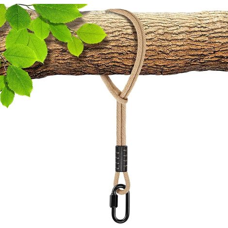 Schaukel-Aufhängeseile, 2 Stück, 120 cm, aus Polyester mit Karabinerhaken für Baum und Balken – Aufhängeseile – Schaukelbefestigung (1/5)