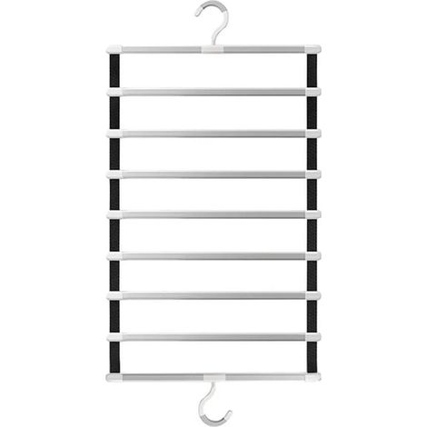 Percha organizadora para ropa y accesorios de 8 barras y dos colgadores (1/5)