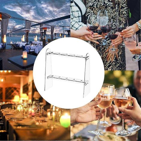 Présentoir de table pour flûtes à champagne, porte-verres à vin pratique en acrylique pour événements (1/4)