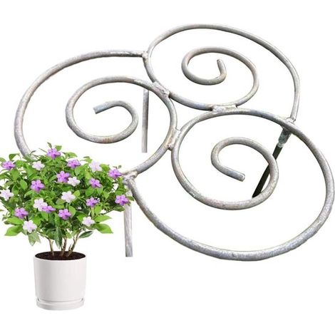 Longziming - Support à pivoines - Support à fleurs - Étagère à plantes en métal - Revêtement résistant aux intempéries - Motif décoratif en vigne - Métal - Support pour jeunes pousses - Idéal pour les (1/5)